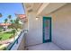 The covered balcony looks out at the community green space at 370 Manti Pl # 21, Henderson, NV 89014