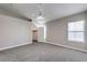 Spacious bedroom features a ceiling fan, neutral walls, and closet at 370 Manti Pl # 21, Henderson, NV 89014