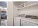 Functional laundry area with washer, dryer, and pantry at 370 Manti Pl # 21, Henderson, NV 89014