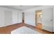 Bright bedroom features two closets and an adjacent bathroom entrance at 4036 Nightingale Ct, Las Vegas, NV 89107