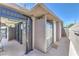 Exterior view of the patio area featuring a full shower, multiple entrances and ample storage at 5093 Sun Valley Dr, Las Vegas, NV 89122