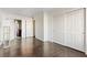 Bedroom with hardwood floors, doors, and an ensuite bathroom at 5200 Indian River Dr # 301, Las Vegas, NV 89103
