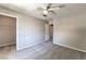 Carpeted bedroom with ceiling fan and closet at 8712 Texas Bronco Ave, Las Vegas, NV 89129