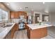 Contemporary kitchen featuring stainless steel appliances and a center island at 9129 Patrick Henry Ave, Las Vegas, NV 89149