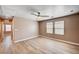 Bonus room with two windows for natural light and wood floors offers flexible living space at 9217 Valley Betica Ave, Las Vegas, NV 89148