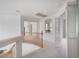 Hallway with wood and white railing and ornate half door at 9604 Summer Cypress St, Las Vegas, NV 89123