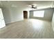 Open concept bedroom with tiled floors, ceiling fan, and recessed lighting at 9876 Parador Cellars Ct, Las Vegas, NV 89141