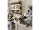 Dining room table with an adjacent hutch at 9940 Trailing Vine St, Las Vegas, NV 89183