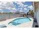 Inviting backyard pool, perfect for entertaining with mountain views at 998 Hunters Run Dr, Henderson, NV 89002