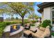 Backyard firepit with comfortable seating, perfect for enjoying evenings outdoors at 1 Dry Brook Trl, Henderson, NV 89052
