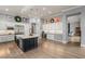 Spacious, open kitchen featuring a large island, stainless steel appliances, and ample counter space at 1 Dry Brook Trl, Henderson, NV 89052