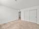 Bedroom with plush carpet, closet with sliding doors, and neutral color scheme at 12112 Polar White Ct # 3, Las Vegas, NV 89183