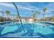 A view from inside the stairs leading into the large community swimming pool at 12112 Polar White Ct # 3, Las Vegas, NV 89183