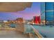 Balcony with stunning city views, glass railing, and tiled floors, a perfect place to unwind at 2747 Paradise Rd # 2704, Las Vegas, NV 89109