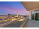 Enjoy city views from this balcony with glass railings and tile floor at 2747 Paradise Rd # 2704, Las Vegas, NV 89109