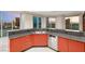 Corner kitchen features granite counters, stainless appliances, sink, and city view at 2747 Paradise Rd # 2704, Las Vegas, NV 89109