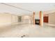 Large open living space featuring a fireplace and marble flooring at 2747 Paradise Rd # 2704, Las Vegas, NV 89109