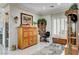 Bright home office featuring a large window, built-in storage, and a comfortable workspace at 3120 Darby Falls Dr, Las Vegas, NV 89134