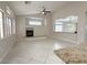 Open concept living space featuring a fireplace and open view to the kitchen at 33 Hatten Bay St, Henderson, NV 89012