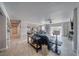Inviting living room boasts an open floor plan and sliding door access to the outdoor area at 3301 Underbrush Ave, Pahrump, NV 89048
