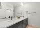 Modern bathroom with double vanity, ample counter space, and stylish fixtures, offering convenience and elegance at 389 Red Feather Peak Ct, Las Vegas, NV 89138