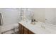 Spacious bathroom with dual sinks, ample counter space, modern fixtures, and a large mirror at 6713 Guidestar St, North Las Vegas, NV 89084