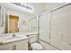 Bathroom with shower, toilet, and sink at 7929 Palace Monaco Ave, Las Vegas, NV 89117