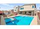 Beautiful backyard pool and spa combo, perfect for relaxation and outdoor gatherings at 8955 Ruby Moon Dr, Las Vegas, NV 89139