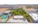 Aerial view of property and surrounding landscape at 10445 Schirlls St, Las Vegas, NV 89141