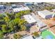 The aerial view shows the position of the pool and surrounding vegetation at 10445 Schirlls St, Las Vegas, NV 89141