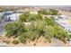 An aerial view of the property amidst the trees and foliage at 10445 Schirlls St, Las Vegas, NV 89141