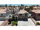 This aerial view showcases the home's well-maintained landscaping and proximity to neighborhood amenities and other homes at 1877 Glory Lily Ct, Las Vegas, NV 89123