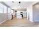 Modern kitchen featuring white cabinets, stainless steel appliances, and a center island at 2625 Cattrack Ave, North Las Vegas, NV 89081