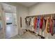 Walk in closet featuring clothes rack and carpet floors at 4717 S Maddington Ct, Pahrump, NV 89061