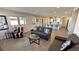 Open-concept living area flowing into the modern kitchen at 4717 S Maddington Ct, Pahrump, NV 89061