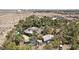 Estate featuring several structures amid desert landscape, complemented by mature trees for privacy and shade at 55 Siddall Ave, Las Vegas, NV 89183