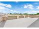 This large concrete patio features attractive arches and privacy wall; perfect for entertaining at 638 Ribbon Grass Ave, Las Vegas, NV 89183