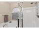 Bathroom featuring a luxurious soaking tub and enclosed glass shower at 6413 White Tiger Ct, Las Vegas, NV 89130