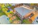 Beautiful home with a covered balcony, lush landscaping, and a sparkling pool, perfect for outdoor living at 7258 Sashaying Spirit Ct, Las Vegas, NV 89131