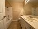 Cozy bathroom featuring vanity, bathtub and tiled floor at 7604 Cruz Bay Ct, Las Vegas, NV 89128