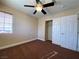 Bedroom with large closet space and window providing natural light at 7604 Cruz Bay Ct, Las Vegas, NV 89128