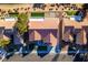 An aerial view shows the meticulously kept lawns and mature landscaping of this upscale neighborhood at 8713 Litchfield Ave, Las Vegas, NV 89134