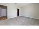 Bedroom with plush carpet and an entryway to the attached closet at 9632 Cherry Canyon Ave, Las Vegas, NV 89129