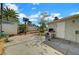 Backyard with patio, shed and basketball hoop at 1804 David Ave, Las Vegas, NV 89101