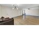 Expansive living area with hardwood floors and a ceiling fan at 1804 David Ave, Las Vegas, NV 89101