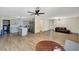 Open layout connects the living room and kitchen, featuring stainless appliances and ample counter space at 1804 David Ave, Las Vegas, NV 89101