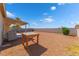 Backyard with a covered patio, air conditioning unit, and large open space at 2111 Hollow Oak Ave, North Las Vegas, NV 89031