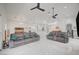 Spacious living room with marble floors, high ceilings, and stylish contemporary furnishings at 2851 Queens Courtyard Dr, Las Vegas, NV 89109