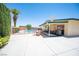Spacious backyard featuring a pool, patio area, and lush landscaping, creating a private oasis at 3484 Anthony Dr, Las Vegas, NV 89121