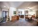 Cozy living area with a view to the kitchen, showcasing a functional layout and comfortable design at 3484 Anthony Dr, Las Vegas, NV 89121